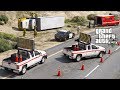 GTA 5 DOT Emergency Message Board Truck Responding To A Rolled Over Box Truck