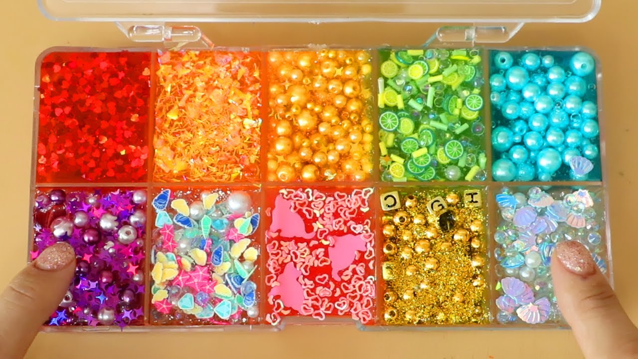 Clay Slime Coloring Compilation with Clay,glitter ! Most Satisfying Slime Video★ASMR★