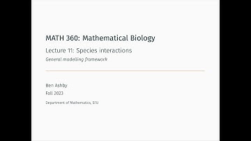 MATH 360 - Lecture 11 - Species interactions