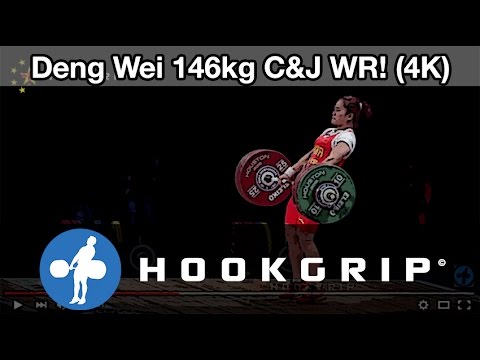 Deng Wei (63) - 146kg Clean and Jerk World Record (4k)