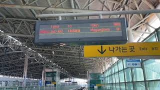 2021.10.31 장항선 온양온천역 #1557 익산행 무궁화호 정차역 안내 전광판 동영상