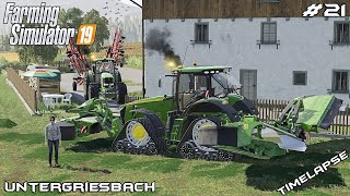 Mowing & windrowing w/MrsTheCamPeR | Animals on Untergriesbach | Farming Simulator 19 | Episode 21