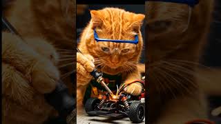 🐱🔧 Building the ultimate mini RC car! 🚗💨Hashtags#Cat #RCCar #DIY #FunnyCat #CatVid
