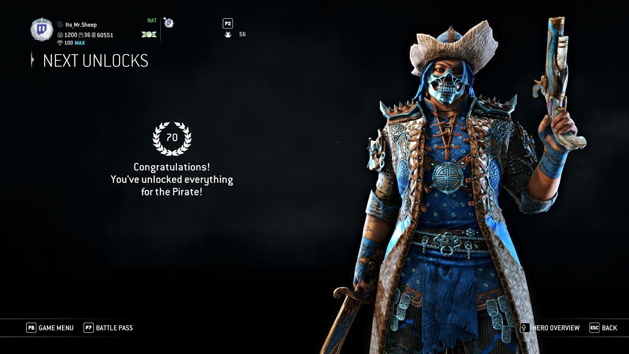 For Honor  pirate  rep {70}