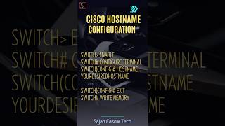 Configuring Hostname on a Cisco Switch #shortsfeed #shorts