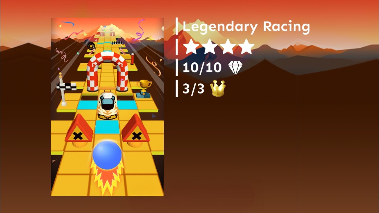 Legendary Racing Games Rolling Sky - Legendary Racing ⭐⭐⭐⭐ (Perfect way/Easy way) Gameplay ...