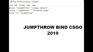 CSGO- How to make a Jumpthrow Bind 2019 & Autoexec (WORKS 2020)
