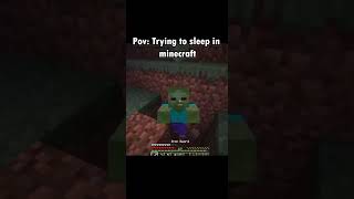 Trying to sleep in Minecraft be like… #minecraft #funny #helpmemakethismakesense