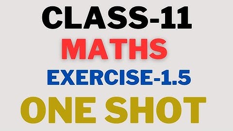 Class 11 Ex-1.5 Maths [Q1-Q7] NCERT Solutions Chapter 1 Sets Exercise 1.5 Maths class 11 | 2023-24