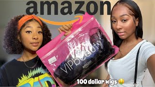 |Trying out a $100 Amazon wig! OMG| VIP BEAUTY HAIR