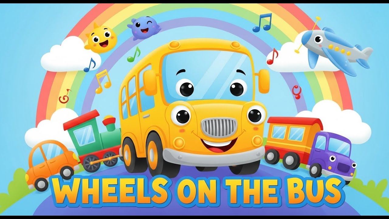 Wheels on the Bus 🚌 + Transportation Songs | Kids Nursery Rhymes