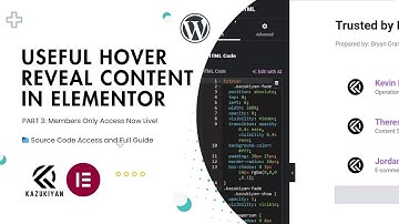 Useful Hover Reveal Content in Elementor – Custom CSS + JS Integration