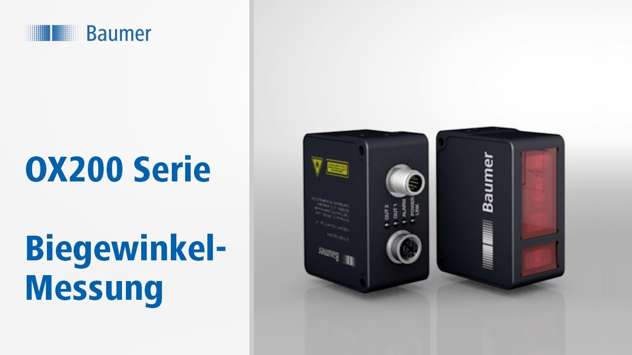 Baumer |  Smarte 2D-Profilsensoren | Messung des Biegewinkels eines Metallobjektes