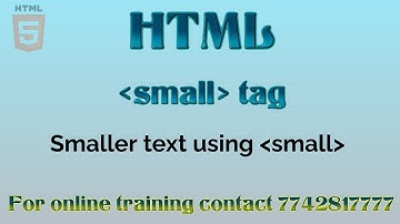 small tag in html