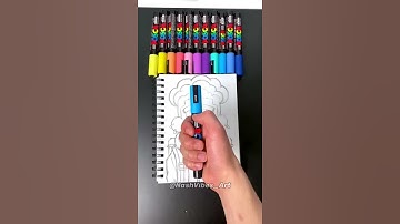 Drawing My Own Character with Posca Markers! (#Shorts)