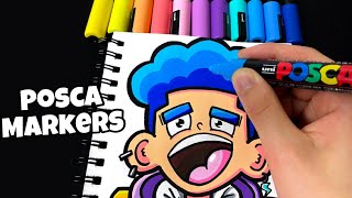 Trying Posca Markers and Drawing My Hero Academia #art #bensound #po, posca markers drawings