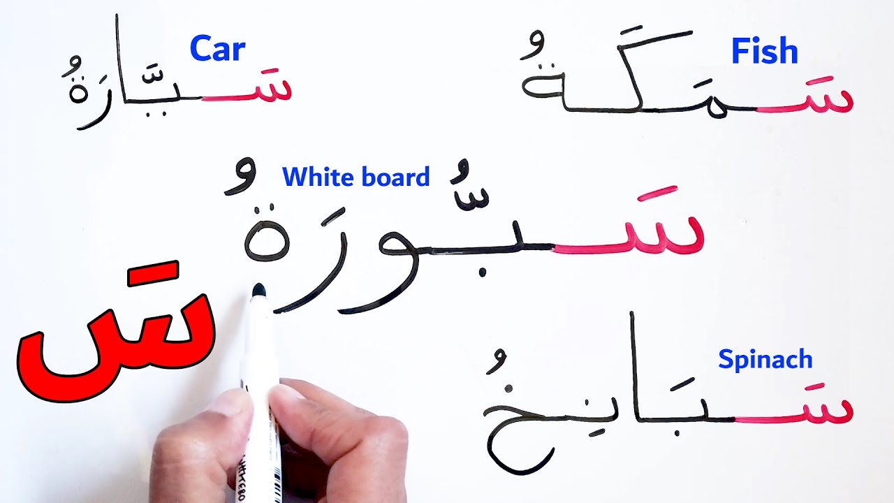 كلمات تبدأ بحرف السين بحركة الفتح تعليم القراءة والكتابة والحروف Arabic words - English translation