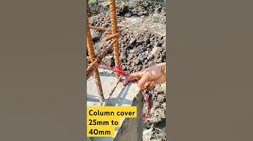 column cover kitna dena chahiye is code 456:2000 45mm #column#construction #house  #columnshuttering