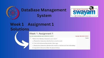 Database Management System Week 1 Assignment 1 Solution | NPTEL | Swayam | Jul - Dec 2023