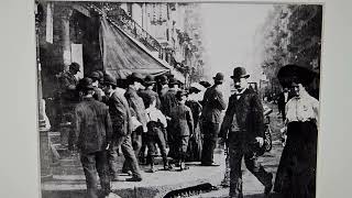 1900s NYC CROWDED BOOTBLACK STAND ON YOM KIPPUR