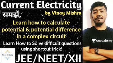 Learn to calculate potential difference across the circuit with easiest way | NEET | JEE/XII