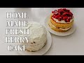 Fresh strawberry and mascarpone cream cake  irresistible recipe tutorial  margarita mundina