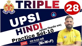 UP SI HINDI | UP SI Hindi practice set Triple 28 series #10 श्रुतिसम भिन्नार्थक शब्द  by Naveen Sir