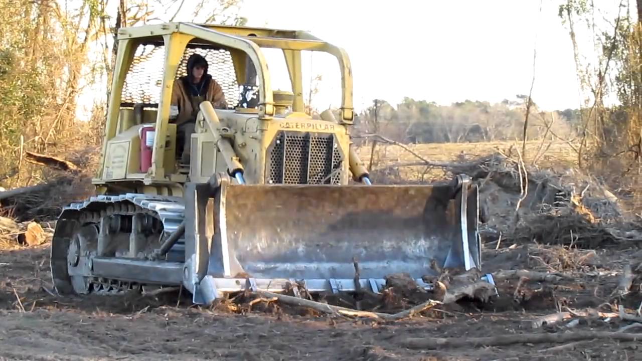 D6 Rake D6D raking on farm project part 2 - YouTube