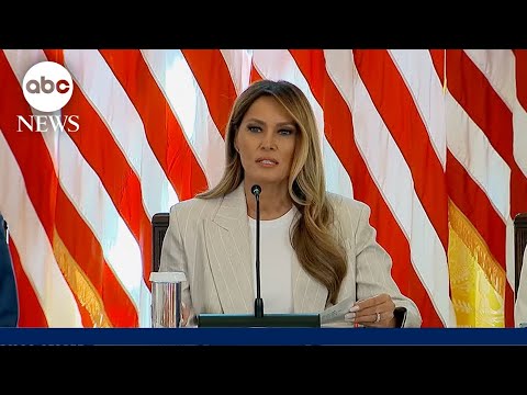 First lady Melania Trump meets with White House AI task force: "The robots are here."