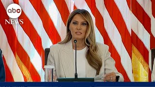 First lady Melania Trump meets with White House AI task force: "The robots are here."