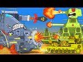 Tanks attack the enemy. Cartoon tanks for kids. Tank vs tank. Monster Truck kids Cartoon.