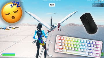 Razer huntsman mini ASMR Chill😴 1v1 Build fight | Fortnite gameplay 😴