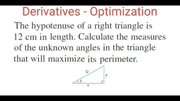 MEASURES OF UNKNOWN Angles That Will Maximize PERIMETER Of Triangle