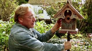 Barns Into Birdhouses.com. John Guertin demonstrates how to mount in your garden a Heart & Eagle Birdhouse using ...