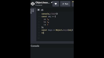 #27 Object keys   JavaScript   Frontend   Take it easy #shorts