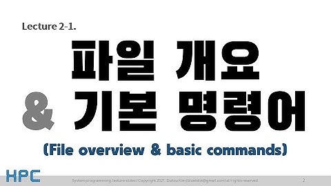 [SP] 2강-1. 파일 개요 & 기본 명령어 (파일 입출력 1/4)