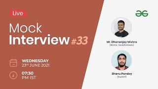 Live Mock Interview | DSA Based Technical Round