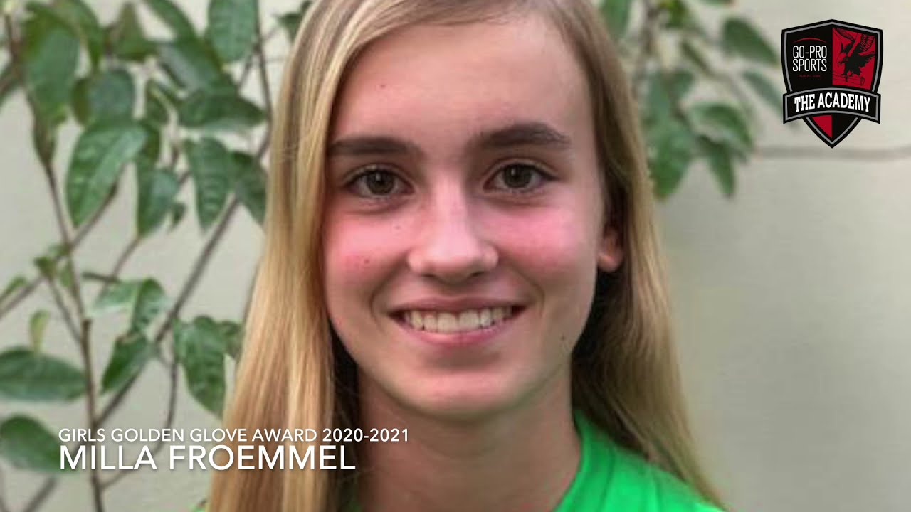 MILLA FROEMMEL GOLDEN GLOVE Go Pro Sports Football Girls Academy