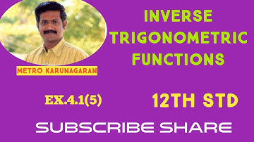12th Std Maths Ex.4.1(5) For what value of x sin x= sin^-1(x)?