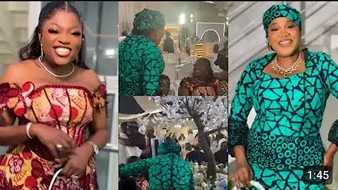 WATCH TOYIN ABRAHAM GREETED FUNKE AKINDELE, SHADE OKOYA AT TOKE MAKINWA BABY DEDICATION RECEPTION