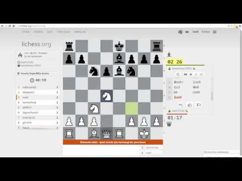 Lichess: Yıldırım Satranç Turnuvası Oynama Denemesi