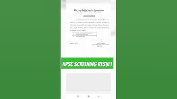 HPSC pgt screening result out.. ✌✌✌