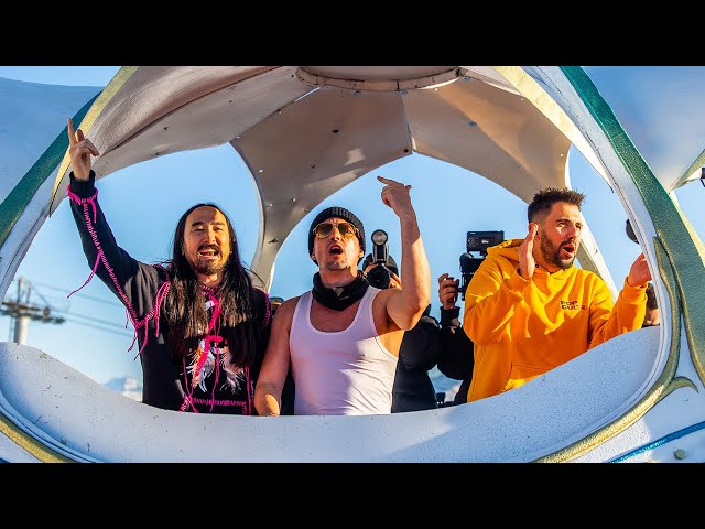 Dimitri Vegas, Steve Aoki u0026 Like Mike pres. 3 Are Legend at Crystal Garden - Tomorrowland Winter class=