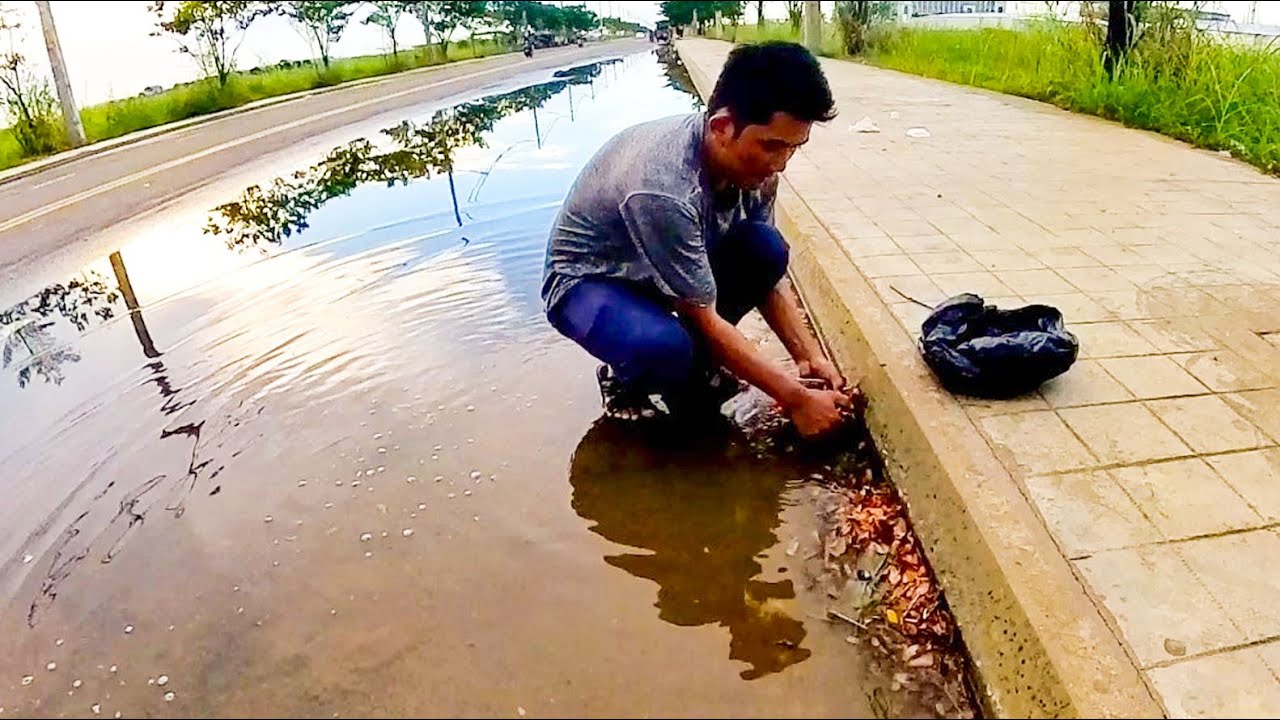 OMG! Massive Clogged Culvert Drain Rain Water On Street Road After ...