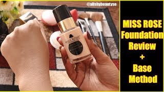 Miss Rose Liquid Foundation Base Review & How to Prepare Step By Step Flawless Base Method &Products screenshot 1