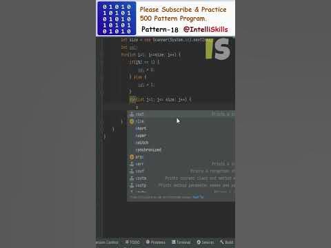 Java Pattern-18 | 500 Java Pattern Programs #shorts #java #coding # ...