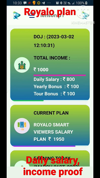 Royalo info marketing, Daily salary ,income proof # shorts # earningapp #earndaily