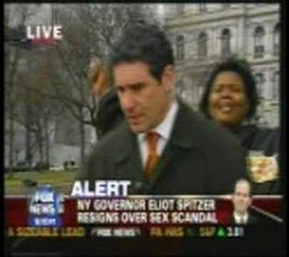 Follow us on Facebook www.facebook.com Fox reporter David Lee Miller has an enthusiastic member of the public run into his shot as he reports on the successor to New York Governor Eliot Spitzer.