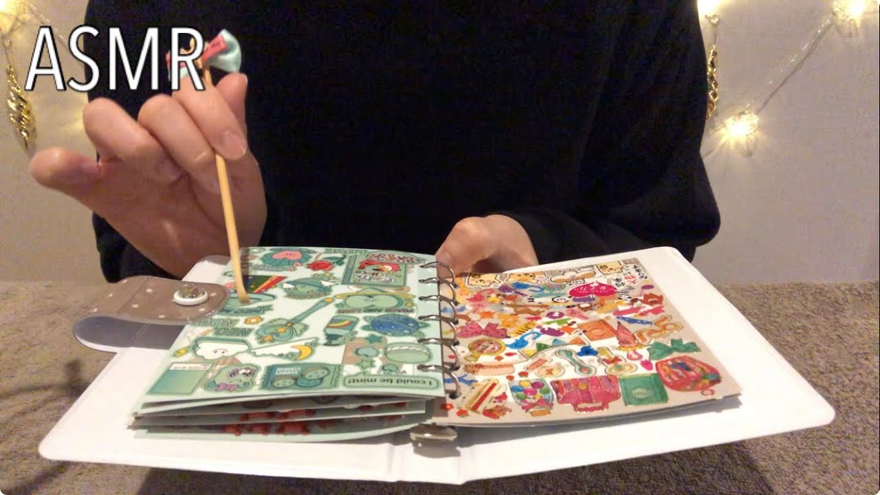 【ASMR】シール帳の中身をひたすら耳かきする音🦆【音フェチ】