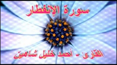 أحمد خليل شاهين - سورة الإنفطار